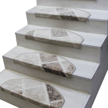 Baskılı ve Desenli Alınlıklı Basamak Paspası